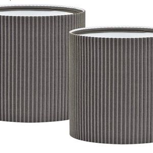 Clip-on Pleated Fabric Lamp Shades , by Lampwell, NEW, set of 2